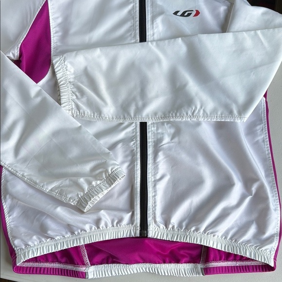 Louis Garneau White and Pink Modesto II Cycling Jacket Technical Jacket - Picture 3 of 16